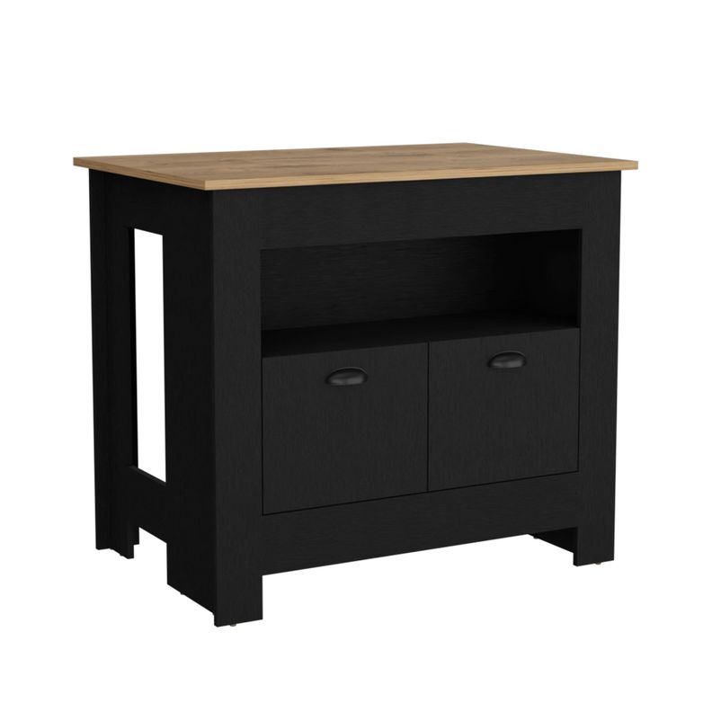 ISLA DE COCINA 2 PUERTAS FM-005N NEGRO-1