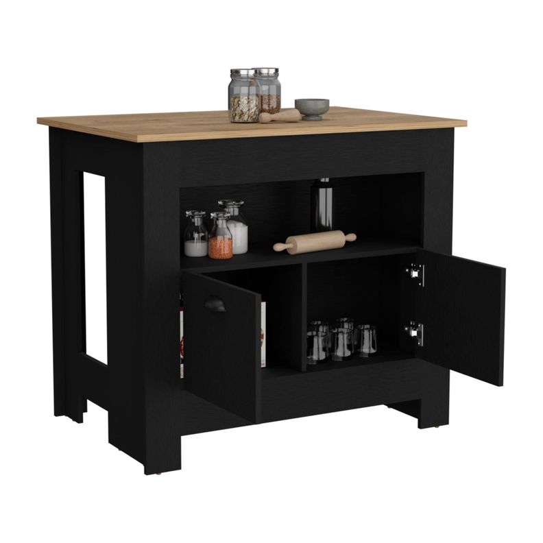 ISLA DE COCINA 2 PUERTAS FM-005N NEGRO-3