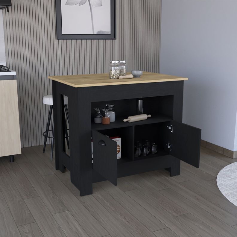 ISLA DE COCINA 2 PUERTAS FM-005N NEGRO-4