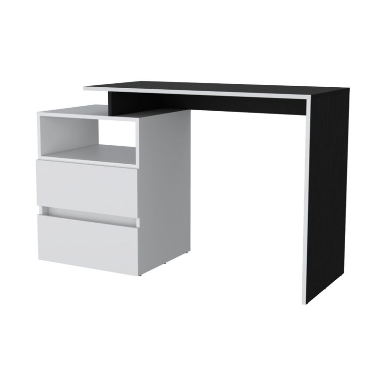 ESCRITORIO 2 CAJONES FM-029N NEGRO Y BLANCO-0