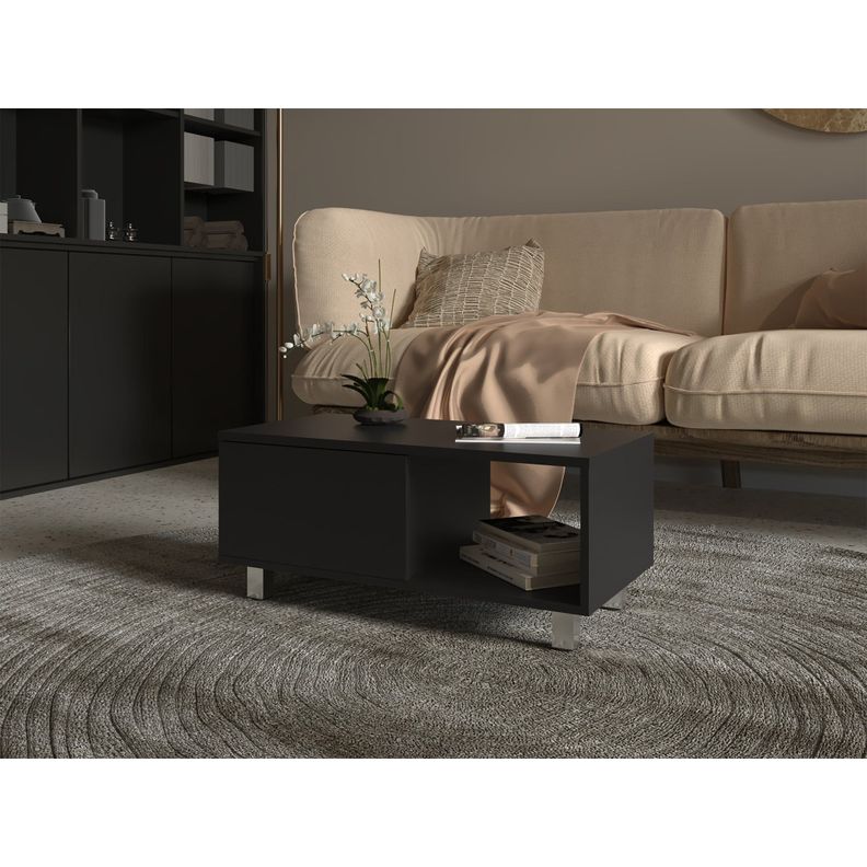 MESA DE CENTRO 1 CAJON FM-017N - NEGRO-4