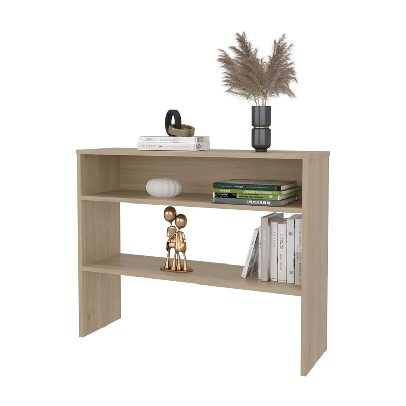 MUEBLE ARRIMO 2 REPISAS 80X100X30 CM FM-001C CAFÉ CLARO-1