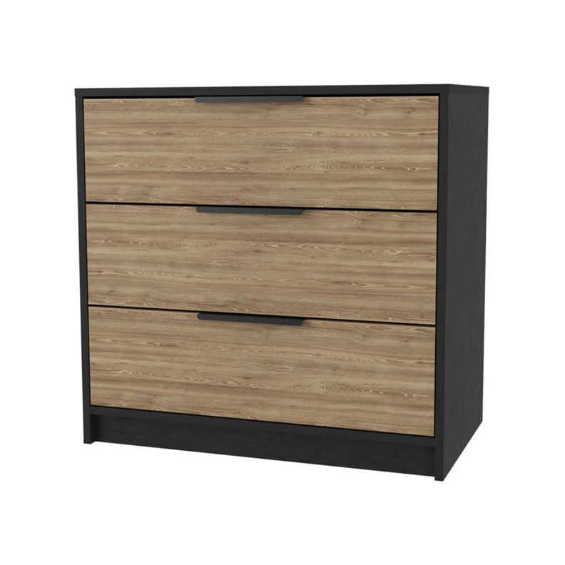 COMODA 3 CAJONES FM-001N - NEGRO / CAFE CLARO-0