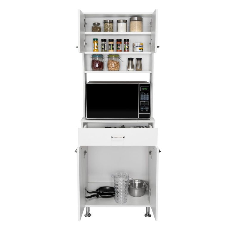 MUEBLE MICROONDAS 4 PUERTAS 1 CAJON FM-012B BLANCO-2