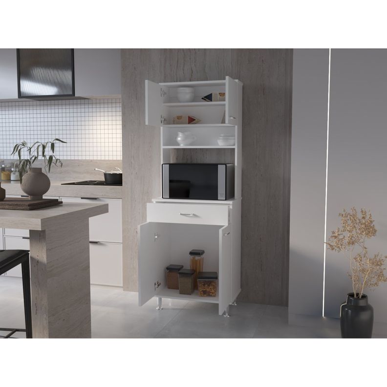 MUEBLE MICROONDAS 4 PUERTAS 1 CAJON FM-012B BLANCO-5
