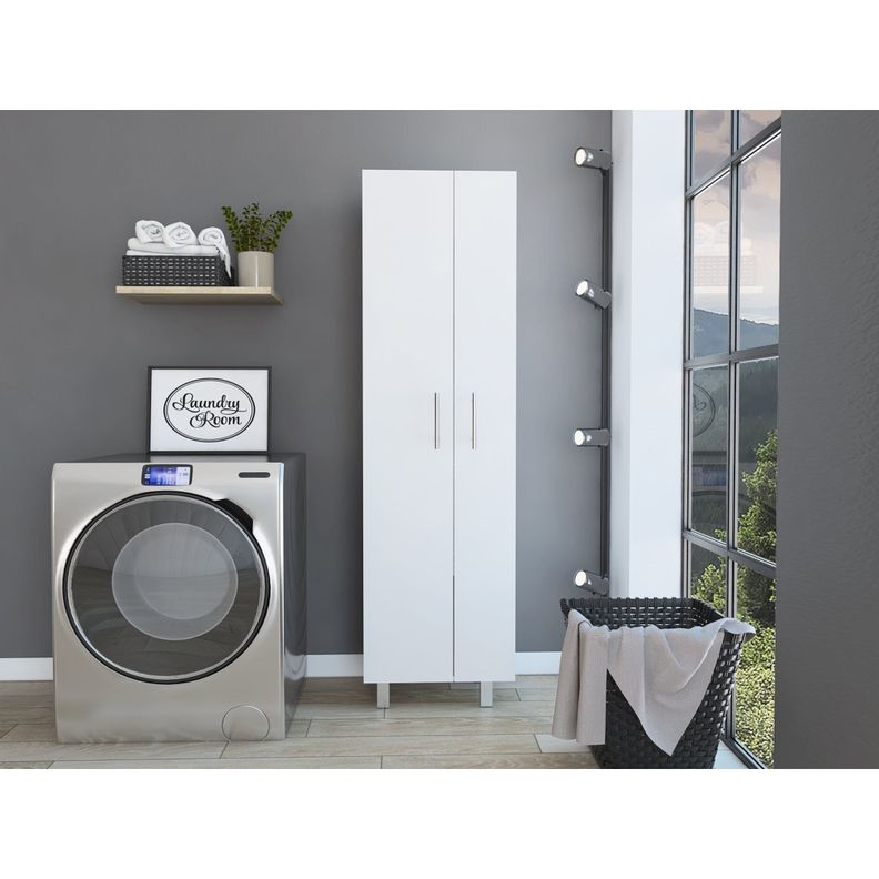 MUEBLE DE ASEO 2 PUERTAS FM-016B BLANCO-4