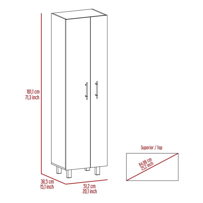 MUEBLE DE ASEO 2 PUERTAS FM-016B BLANCO-6