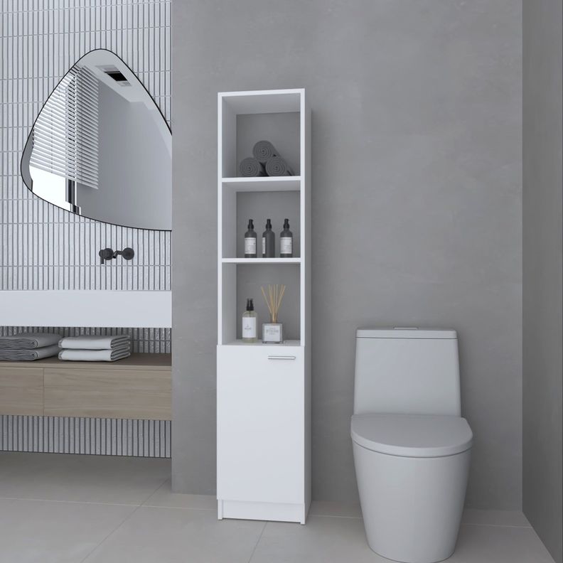 ESTANTE ORGANIZADOR BAÑO 1 PUERTA FM-011B - BLANCO-4