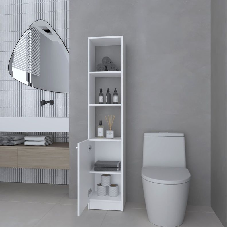 ESTANTE ORGANIZADOR BAÑO 1 PUERTA FM-011B - BLANCO-5