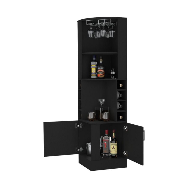 BAR ESQUINERO 8 BOTELLEROS Y PORTACOPAS FM-001C - CAFE OSCURO-3