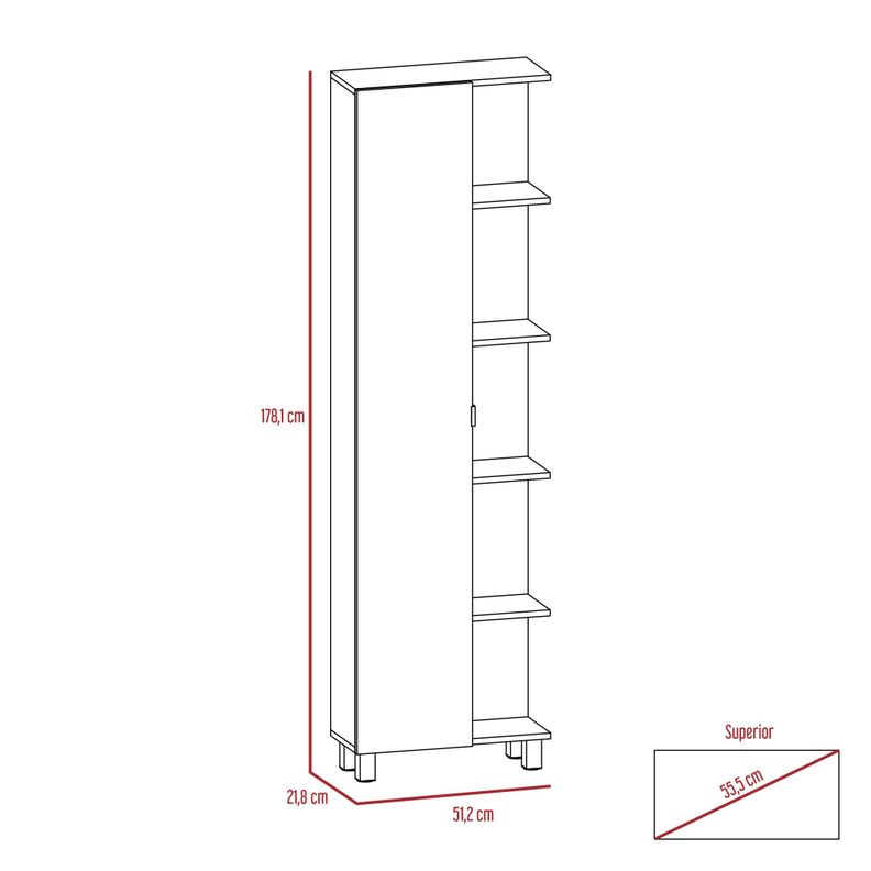 MUEBLE BAÑO 1 PUERTA FM-002C CAFÉ CLARO-6