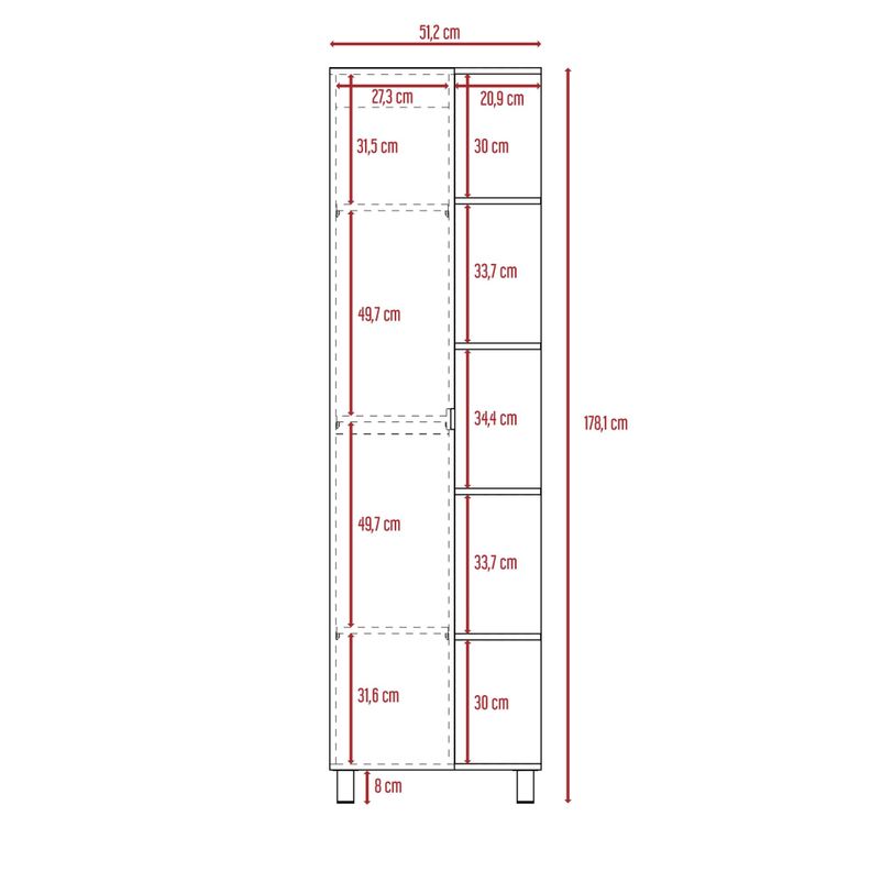 MUEBLE BAÑO 1 PUERTA FM-002C CAFÉ CLARO-7