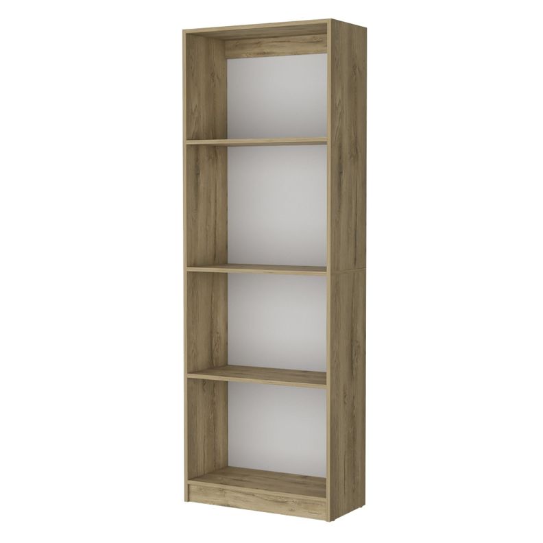 LIBRERO ESTANTE 4 REPISAS MELAMINA FM-017C CAFE CLARO-0