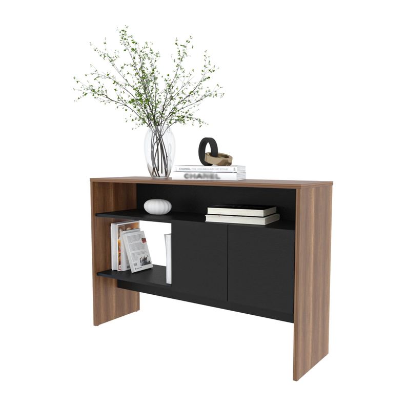 ARRIMO 2 PUERTAS 80X120X35 CM FM-002C - CAFE CLARO / NEGRO-2