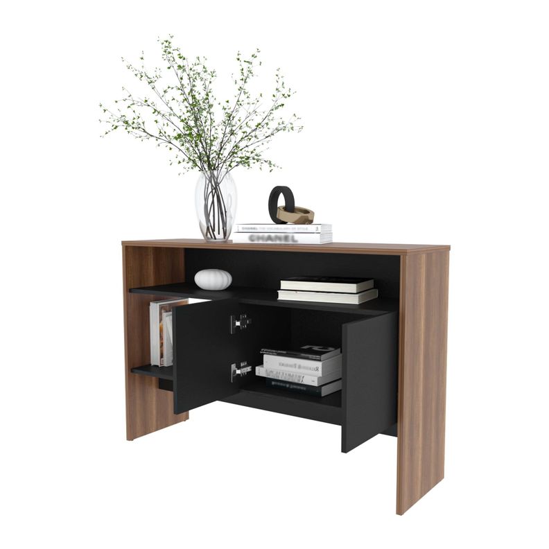 ARRIMO 2 PUERTAS 80X120X35 CM FM-002C - CAFE CLARO / NEGRO-3