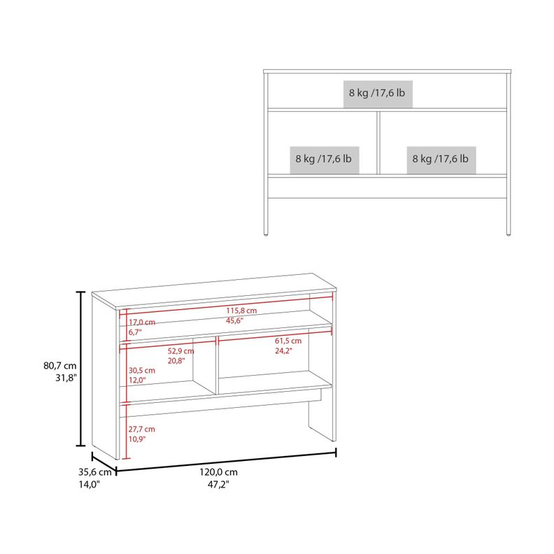 ARRIMO 2 PUERTAS 80X120X35 CM FM-002C - CAFE CLARO / NEGRO-6