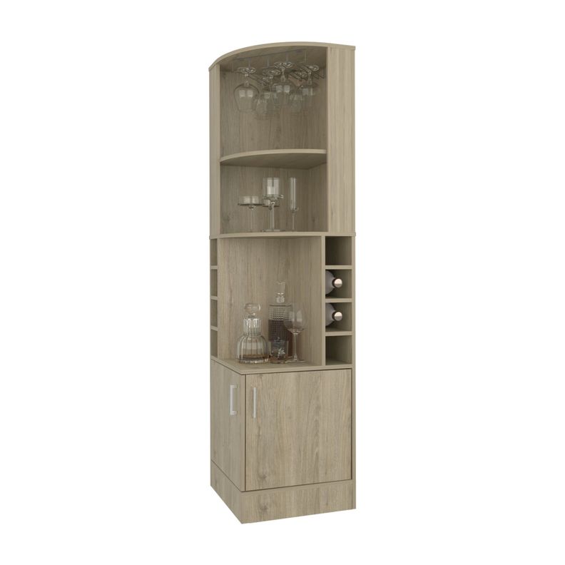 BAR ESQUINERO SOPORTE PARA COPAS FM-001C - CAFE CLARO-2
