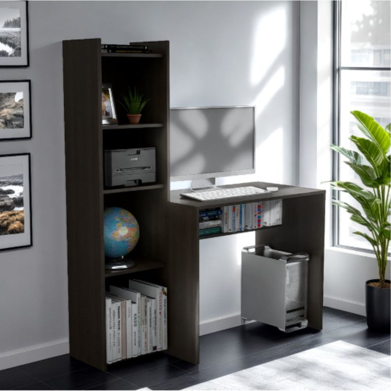 ESCRITORIO BIBLIOTECA 150X127,1X50 CM FM-030N NEGRO-4
