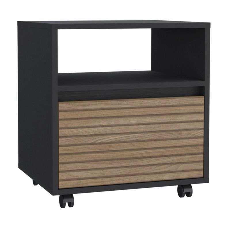 VELADOR CON RUEDAS 1 CAJON FM-018N - NEGRO-0