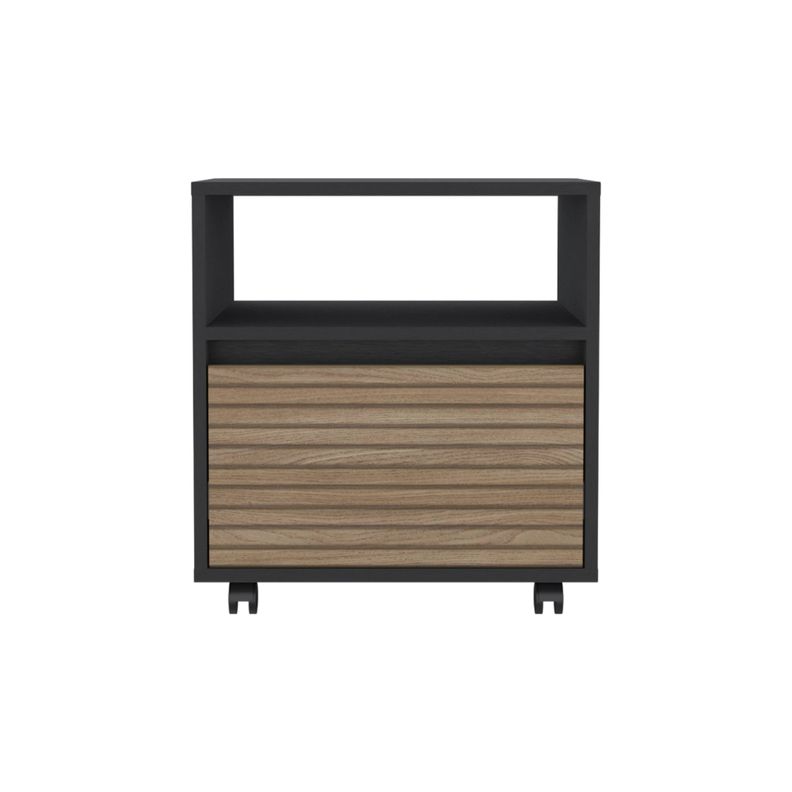 VELADOR CON RUEDAS 1 CAJON FM-018N - NEGRO-1