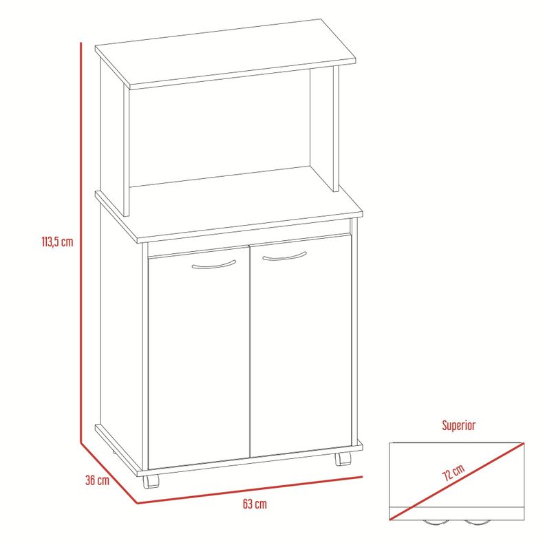 MUEBLE MICROONDAS 2 PUERTAS FM-010B BLANCO-6