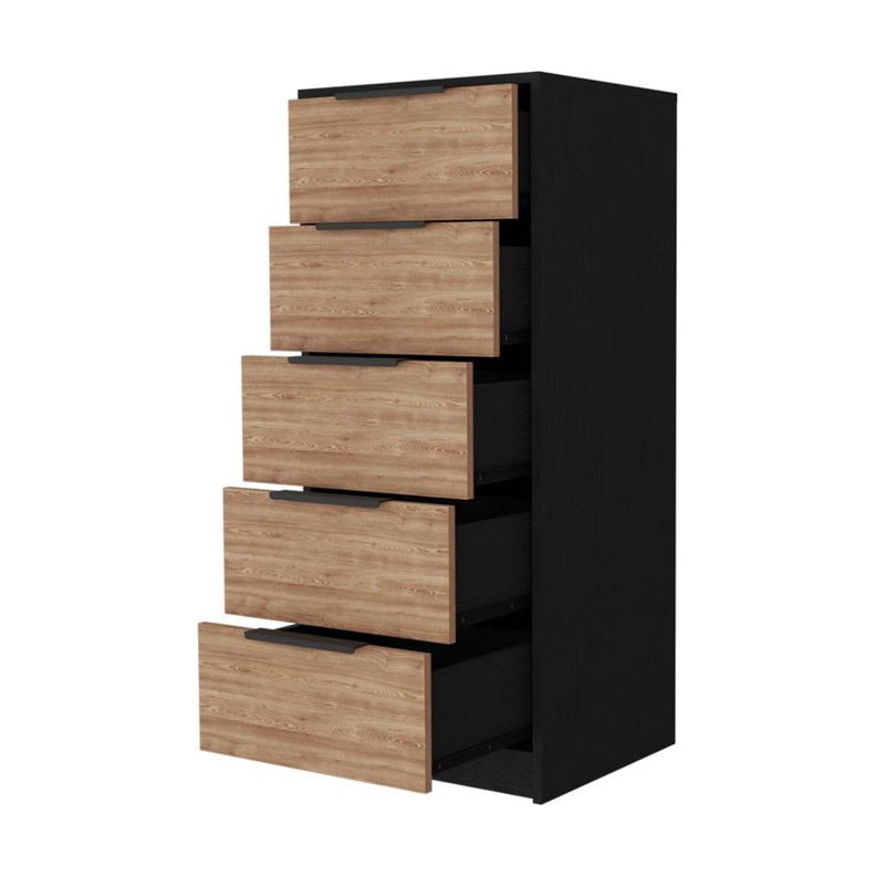 COMODA 5 CAJONES FM-002N - NEGRO-1