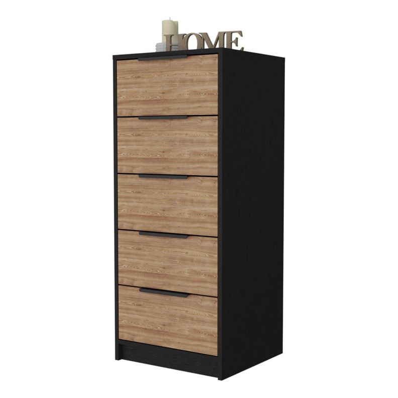 COMODA 5 CAJONES FM-002N - NEGRO-2