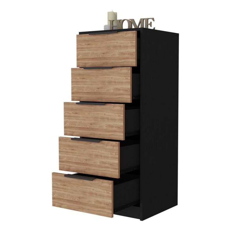COMODA 5 CAJONES FM-002N - NEGRO-3