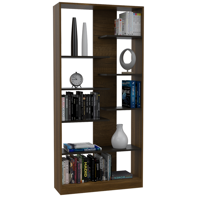 BIBLIOTECA FM-003C - CAFE OSCURO Y NEGRO-3