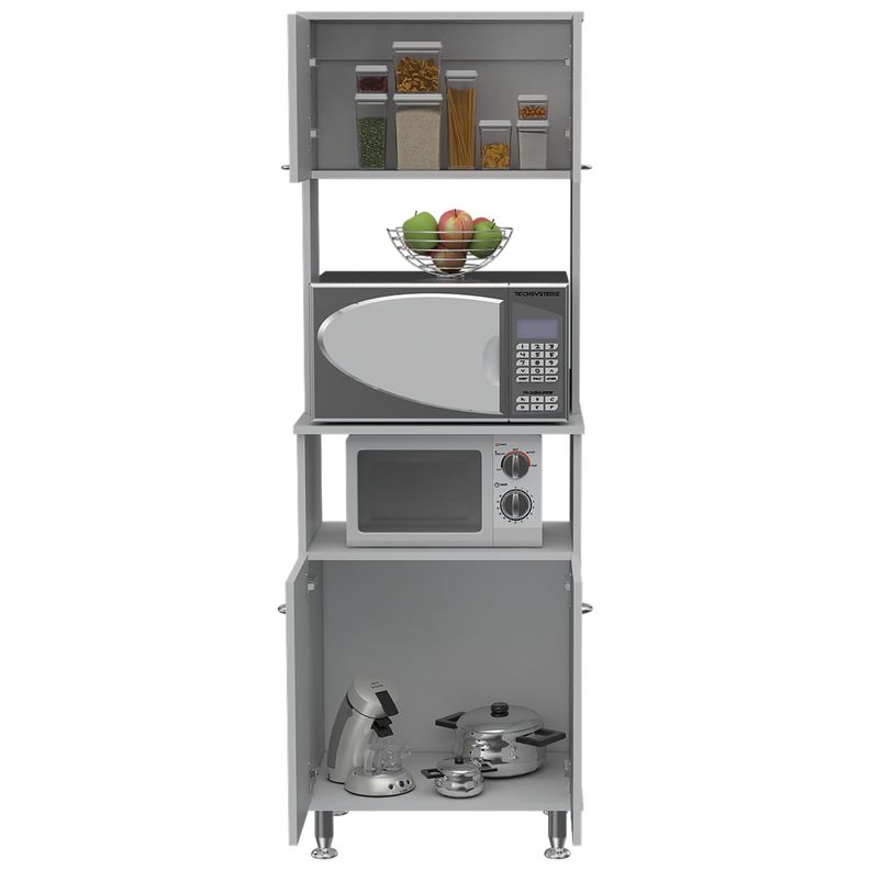 MUEBLE MICROONDAS 4 PUERTAS FM-011B BLANCO-2