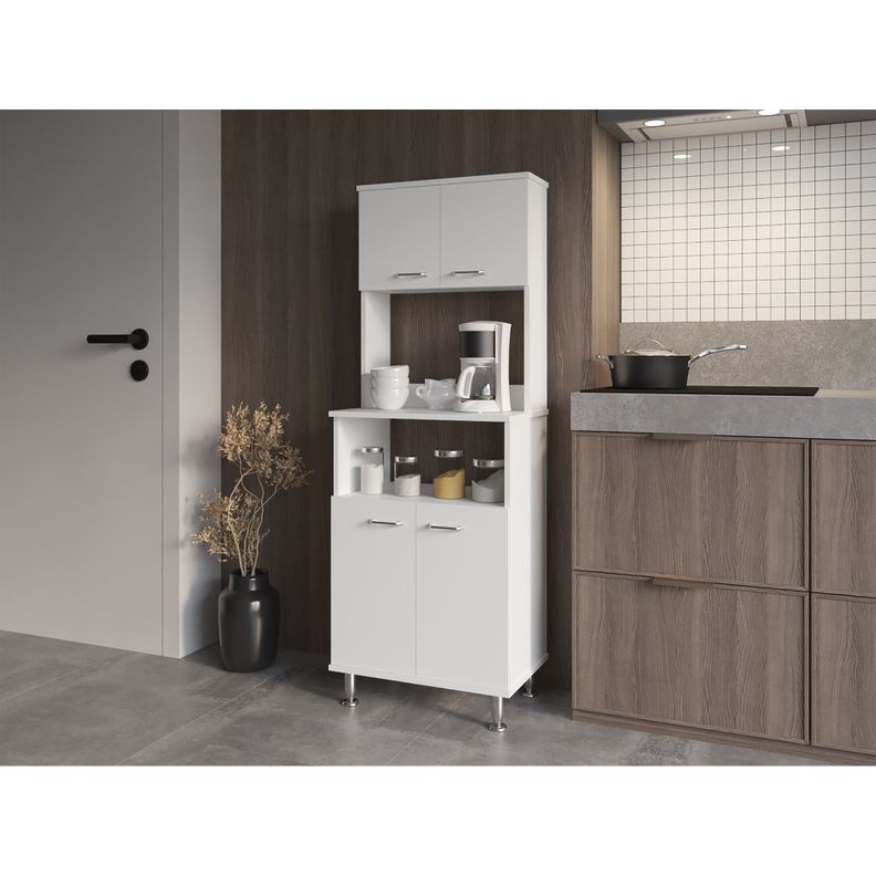 MUEBLE MICROONDAS 4 PUERTAS FM-011B BLANCO-4