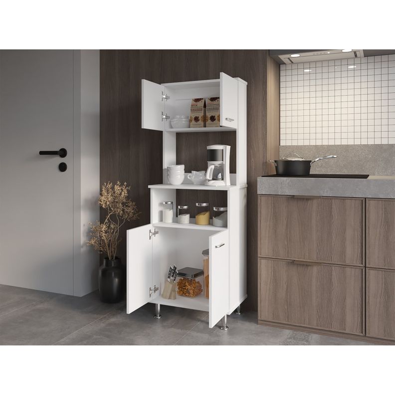 MUEBLE MICROONDAS 4 PUERTAS FM-011B BLANCO-5