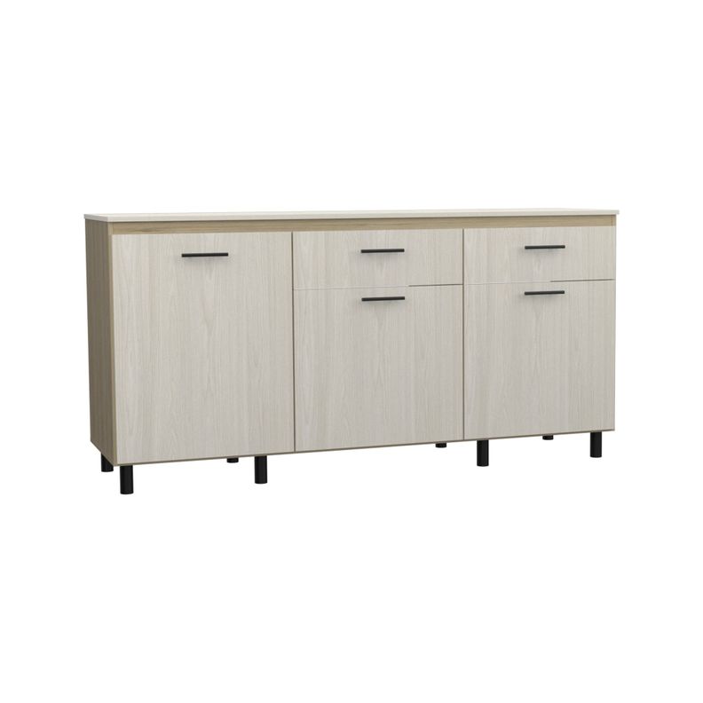 Mueble Base De Cocina 3 Puertas 2 Cajones Fm-003C Café Claro-0