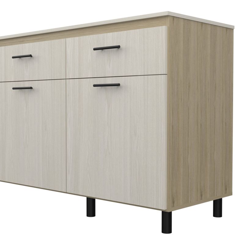 Mueble Base De Cocina 3 Puertas 2 Cajones Fm-003C Café Claro-4