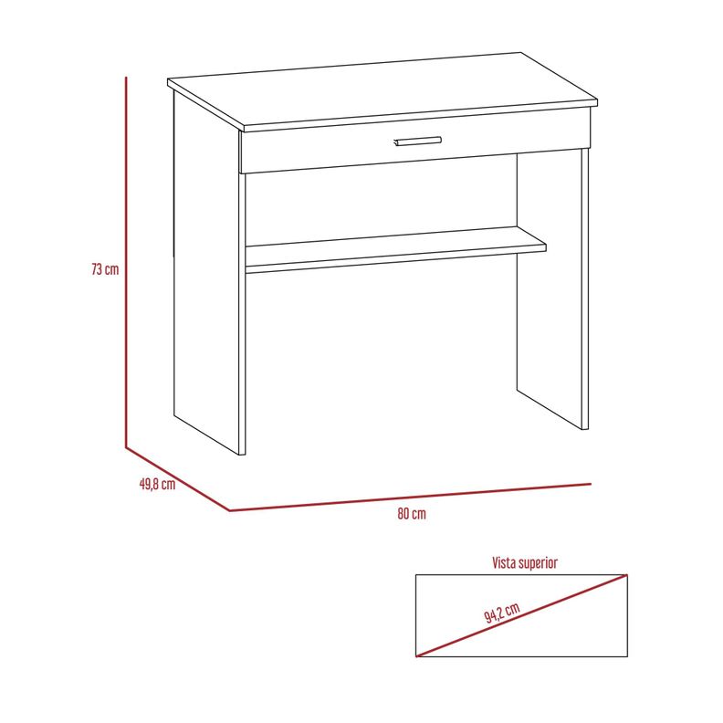 ESCRITORIO 1 CAJON 80X73X49,8 CM - FM-058B - BLANCO-6