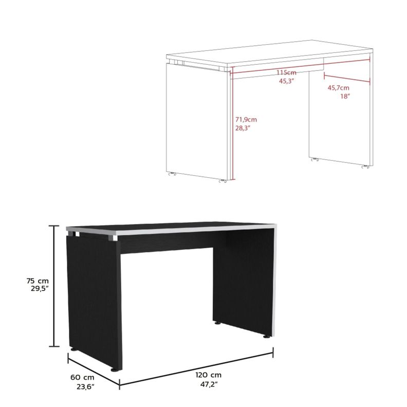 ESCRITORIO 75X120X60 CM  FM-026N NEGRO-5