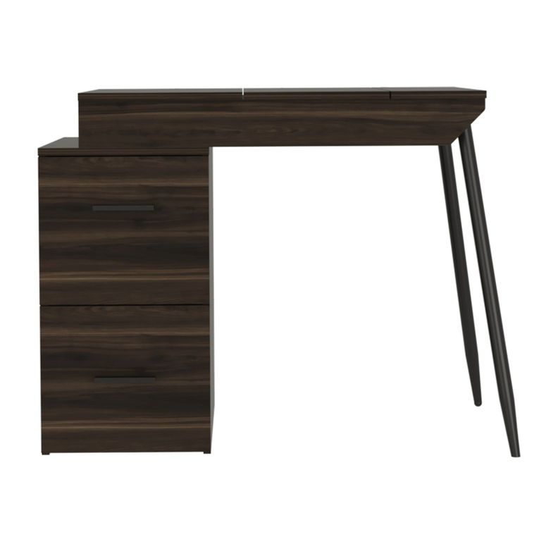 ESCRITORIO PLEGABLE 2 CAJONES 1 PUERTA FM-069O CAFÉ OSCURO-1