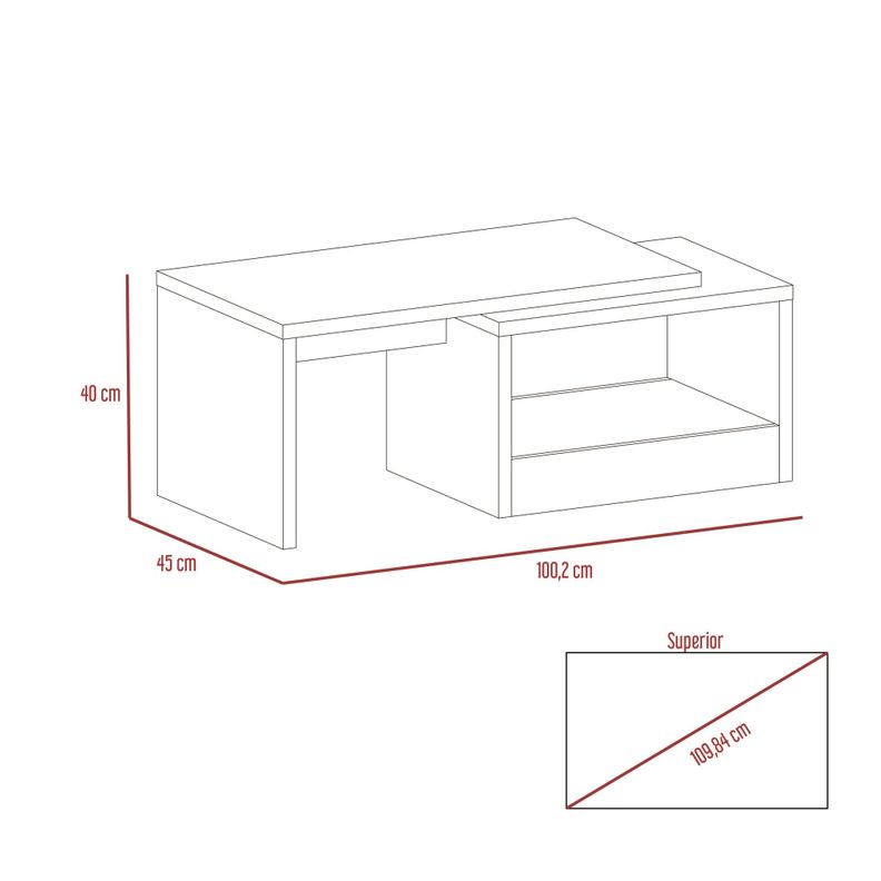 MESA DE CENTRO 45x100,2x45 CM FM-026N - NEGRO-6