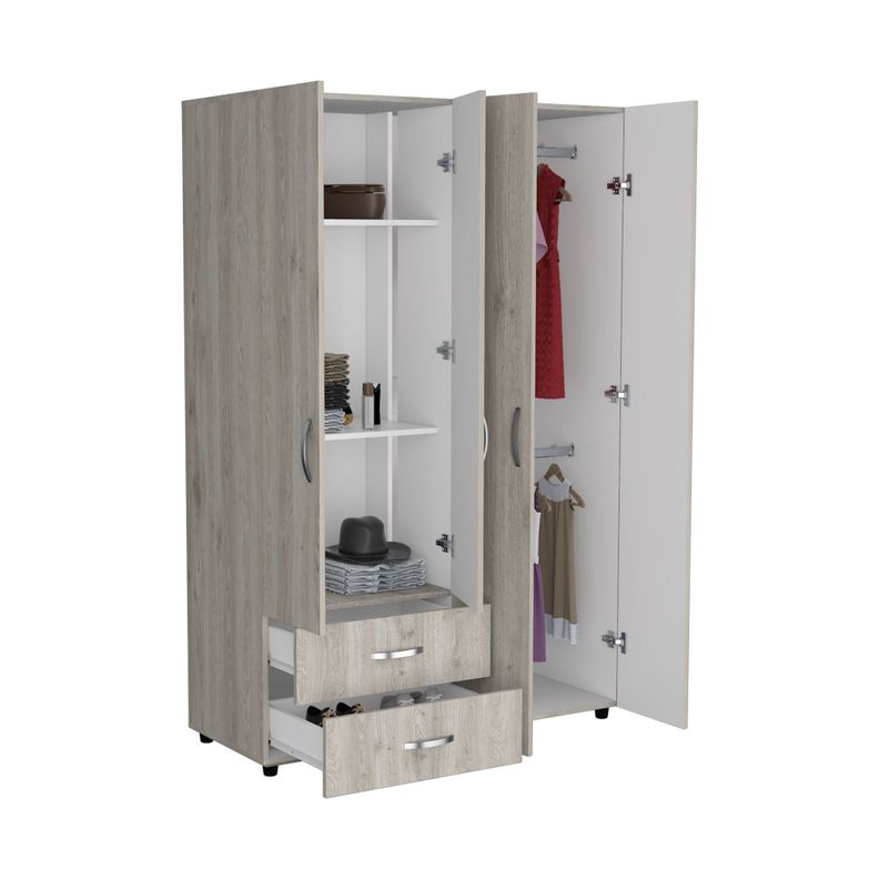 CLOSET 4 PUERTAS 2 CAJONES FM-019C - HUMO-3