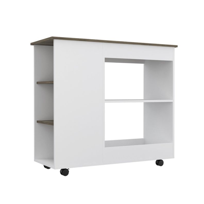 ISLA DE COCINA CON RUEDAS FM-002B BLANCO-0