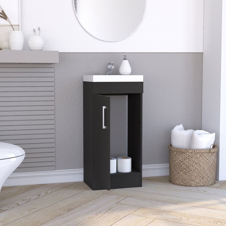 MUEBLE VANITORIO 1 PUERTA FM-005N - NEGRO-5