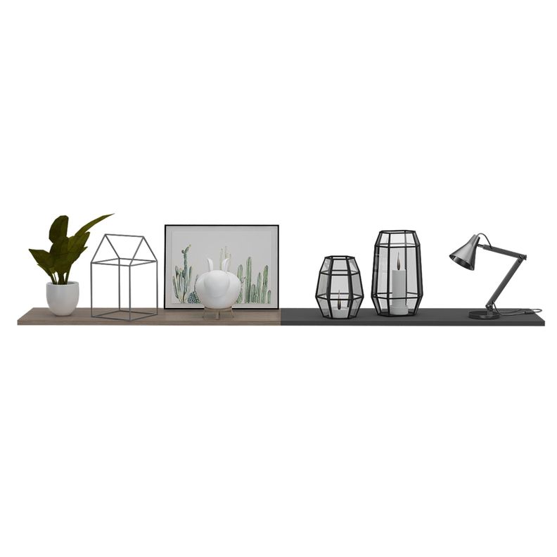 SET 2 REPISAS 160X25X1,5 CM FM-001G GRIS Y CAFÉ CLARO-3