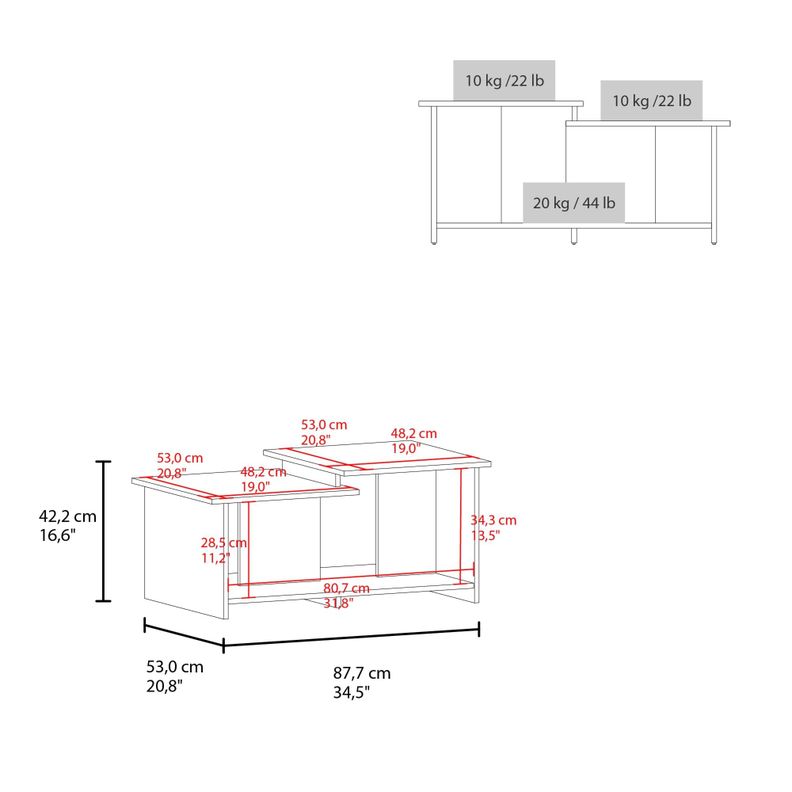 MESA DE CENTRO RECTANGULAR FM-016N - NEGRO-4