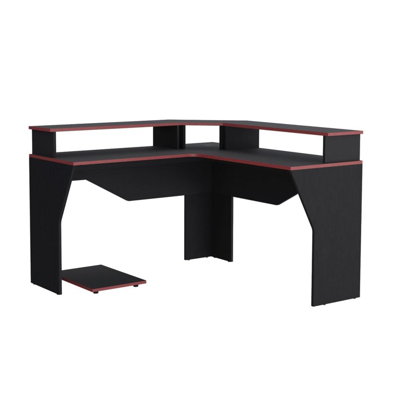 ESCRITORIO GAMER FM-046N - NEGRO CANTO ROJO-0