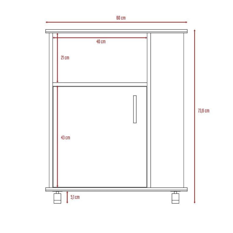 MUEBLE MICROONDAS 1 PUERTA FM-015B - BLANCO-7