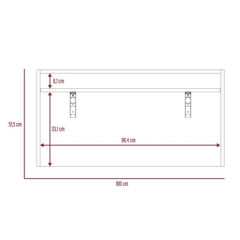 ESCRITORIO ABATIBLE DE PARED FM-040C CAFÉ CLARO-5