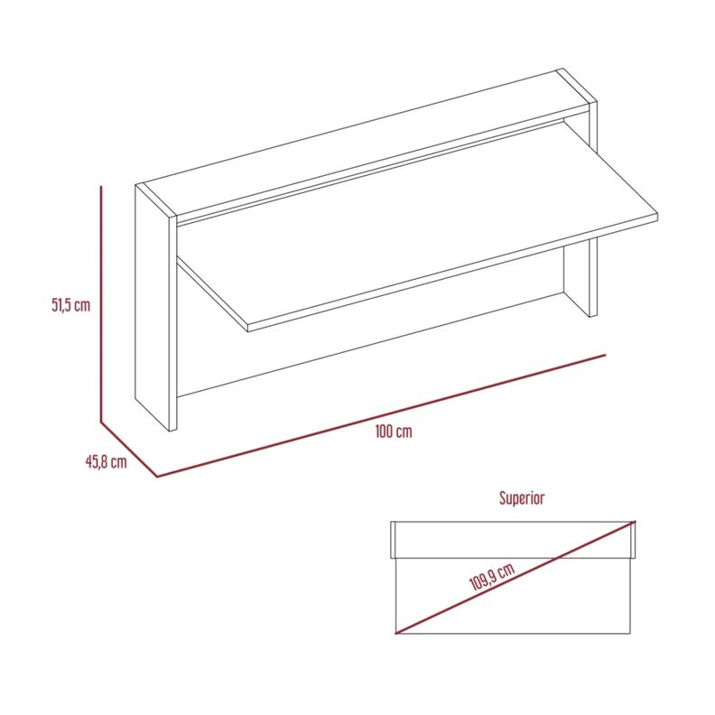ESCRITORIO ABATIBLE DE PARED FM-040C CAFÉ CLARO-6