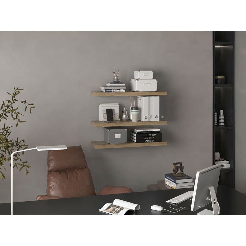 REPISA FLOTANTE 80x25x3,8 CM FM-041C X1 UNIDAD - CAFÉ CLARO-7