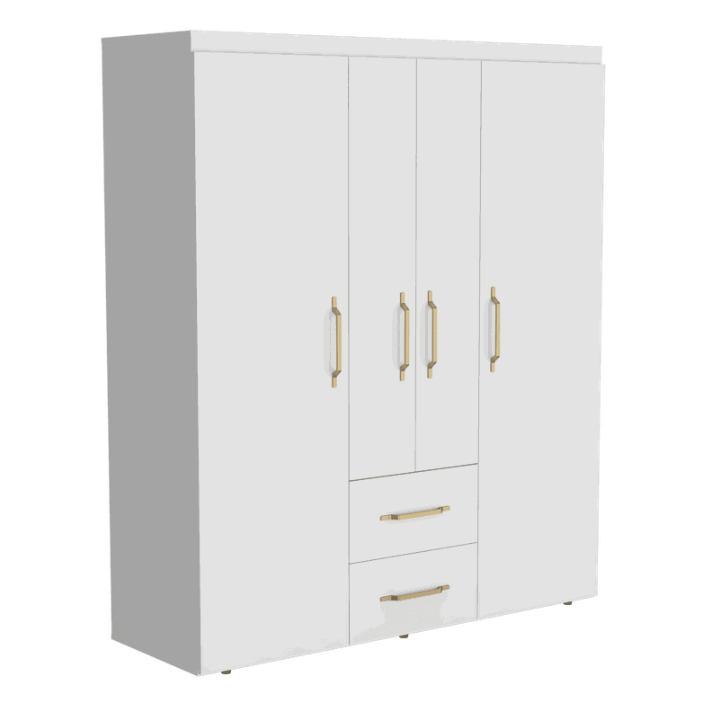 CLOSET 4 PUERTAS 2 CAJONES FM-023B - BLANCO-0