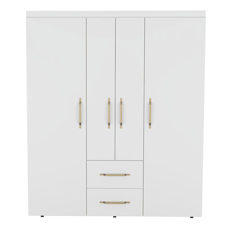 CLOSET 4 PUERTAS 2 CAJONES FM-023B - BLANCO-1